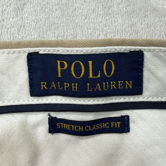 Polo Ralph Lauren Stretch Classic Fit Khaki Chino Shorts Mens 30 Preppy Golf - Picture 2 of 7